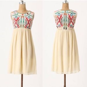 Anthropologie by Gryphon embroidered dress